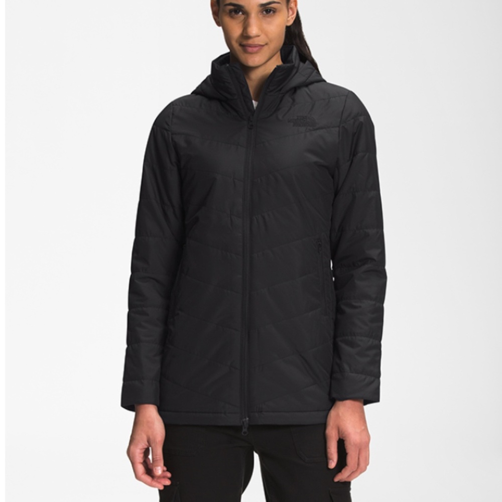 TNF THE NORTH FACE Tamburello Hooded Parka Women’s Large Asphalt Grey